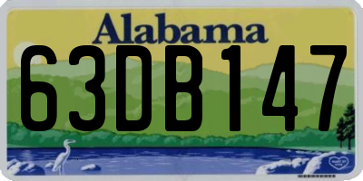 AL license plate 63DB147