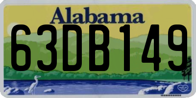 AL license plate 63DB149