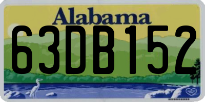 AL license plate 63DB152
