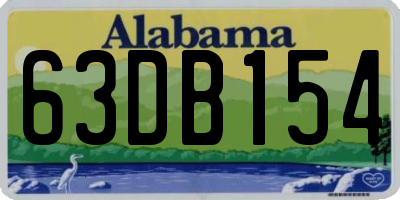 AL license plate 63DB154