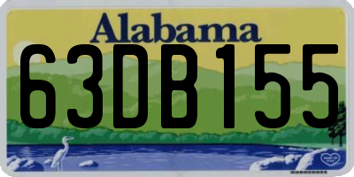 AL license plate 63DB155