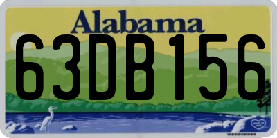 AL license plate 63DB156