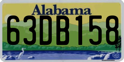 AL license plate 63DB158