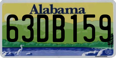 AL license plate 63DB159