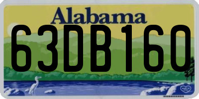 AL license plate 63DB160