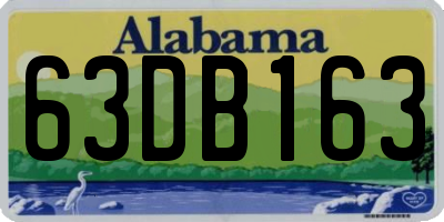 AL license plate 63DB163