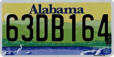 AL license plate 63DB164