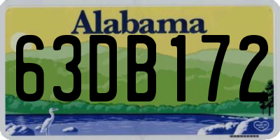 AL license plate 63DB172