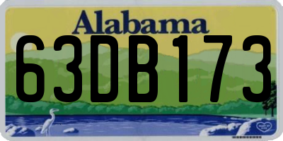 AL license plate 63DB173