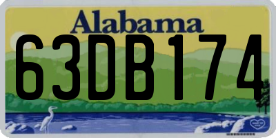 AL license plate 63DB174