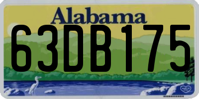 AL license plate 63DB175