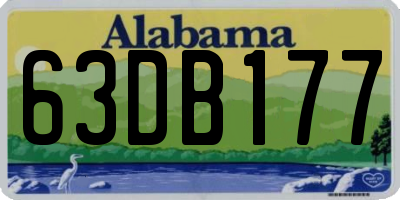 AL license plate 63DB177