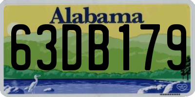 AL license plate 63DB179