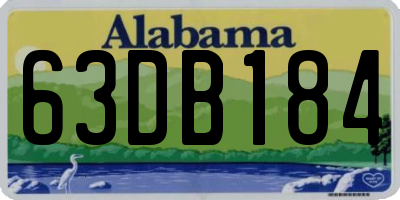 AL license plate 63DB184