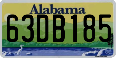 AL license plate 63DB185