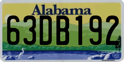 AL license plate 63DB192