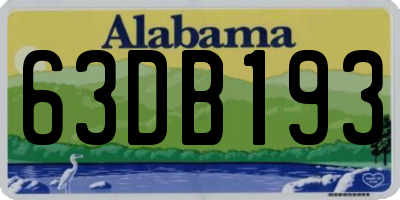 AL license plate 63DB193