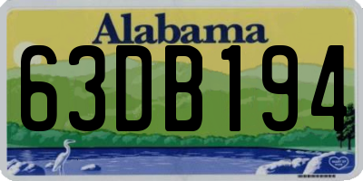 AL license plate 63DB194
