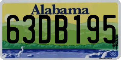 AL license plate 63DB195
