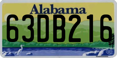 AL license plate 63DB216