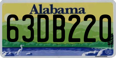 AL license plate 63DB220