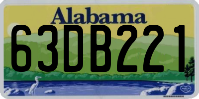 AL license plate 63DB221