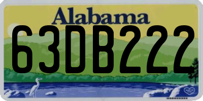 AL license plate 63DB222