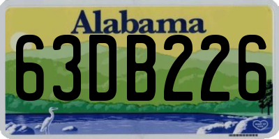 AL license plate 63DB226
