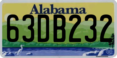 AL license plate 63DB232