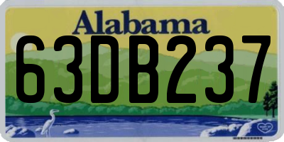 AL license plate 63DB237