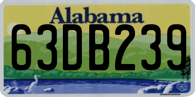 AL license plate 63DB239