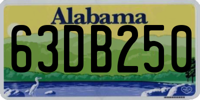 AL license plate 63DB250