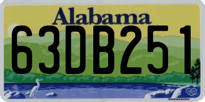 AL license plate 63DB251