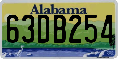 AL license plate 63DB254