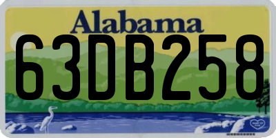 AL license plate 63DB258