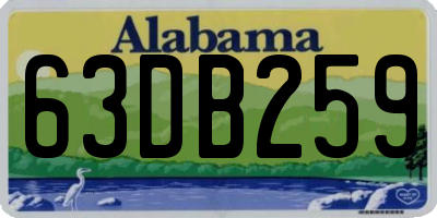 AL license plate 63DB259