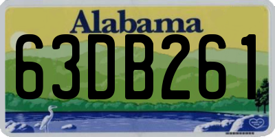 AL license plate 63DB261