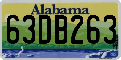 AL license plate 63DB263
