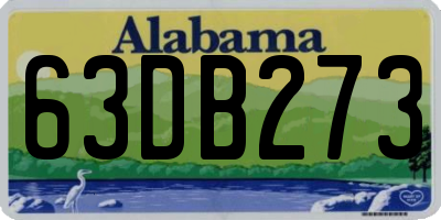AL license plate 63DB273
