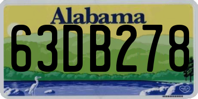 AL license plate 63DB278
