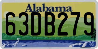 AL license plate 63DB279