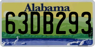 AL license plate 63DB293