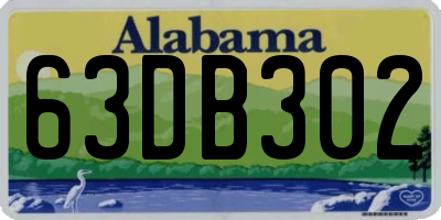 AL license plate 63DB302