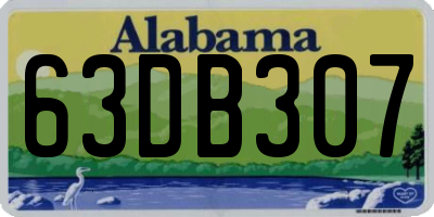 AL license plate 63DB307
