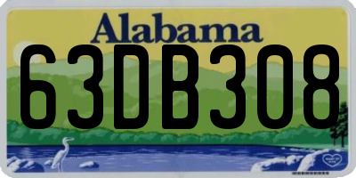 AL license plate 63DB308