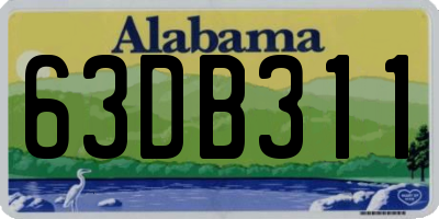 AL license plate 63DB311