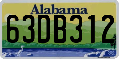 AL license plate 63DB312