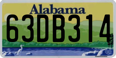 AL license plate 63DB314