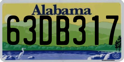 AL license plate 63DB317