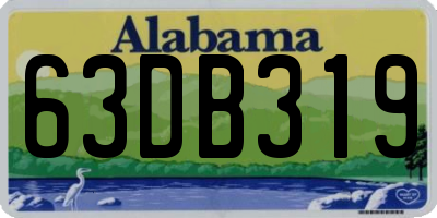 AL license plate 63DB319